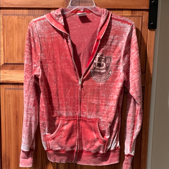 MLB Jackets & Blazers - St Louis Cardinals burnout thin jersey zip up hoodie jacket szM, good condition